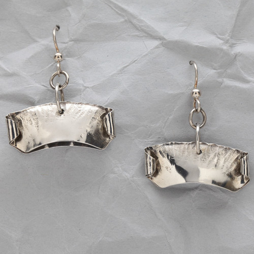 Handcrafted Sterling Silver Modern Pod Earrings