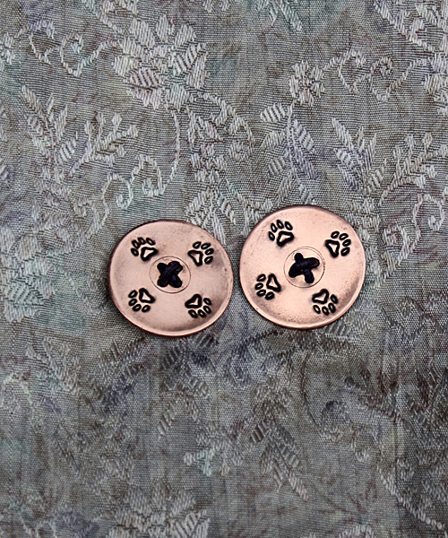 Dog Paw Copper Buttons