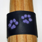 Handcrafted Felt & Leather Paw Cuff