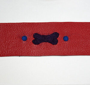 Handcrafted, Felted, Dog Bone Leather Bracelet