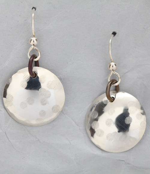 Handmade Sterling Silver Reflective Dome Earrings