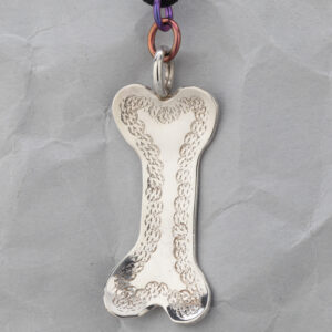 Handmade Sterling Silver Double Dog Bone Pendant